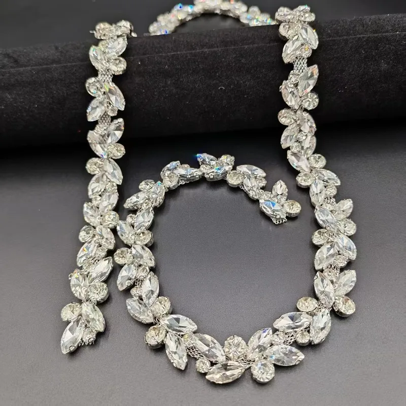 

New Fashion Wheat Ear Glass A Diamond Chain Hand Sewing DIY Suit Clothing Skirt Wedding Dress Performance Clothing Accessories