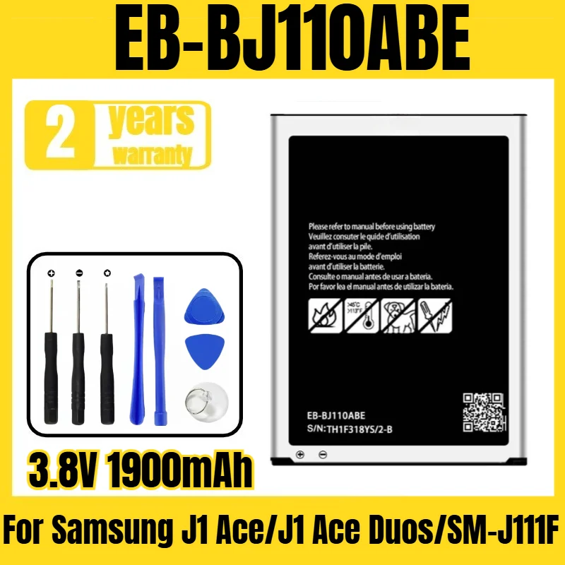 EB-BJ110ABE Samsung mobile phone battery,suitable for Samsung J1 Ace/J1 Ace Duos/SM-J111F battery,Free tool 3.8V 1900mAh