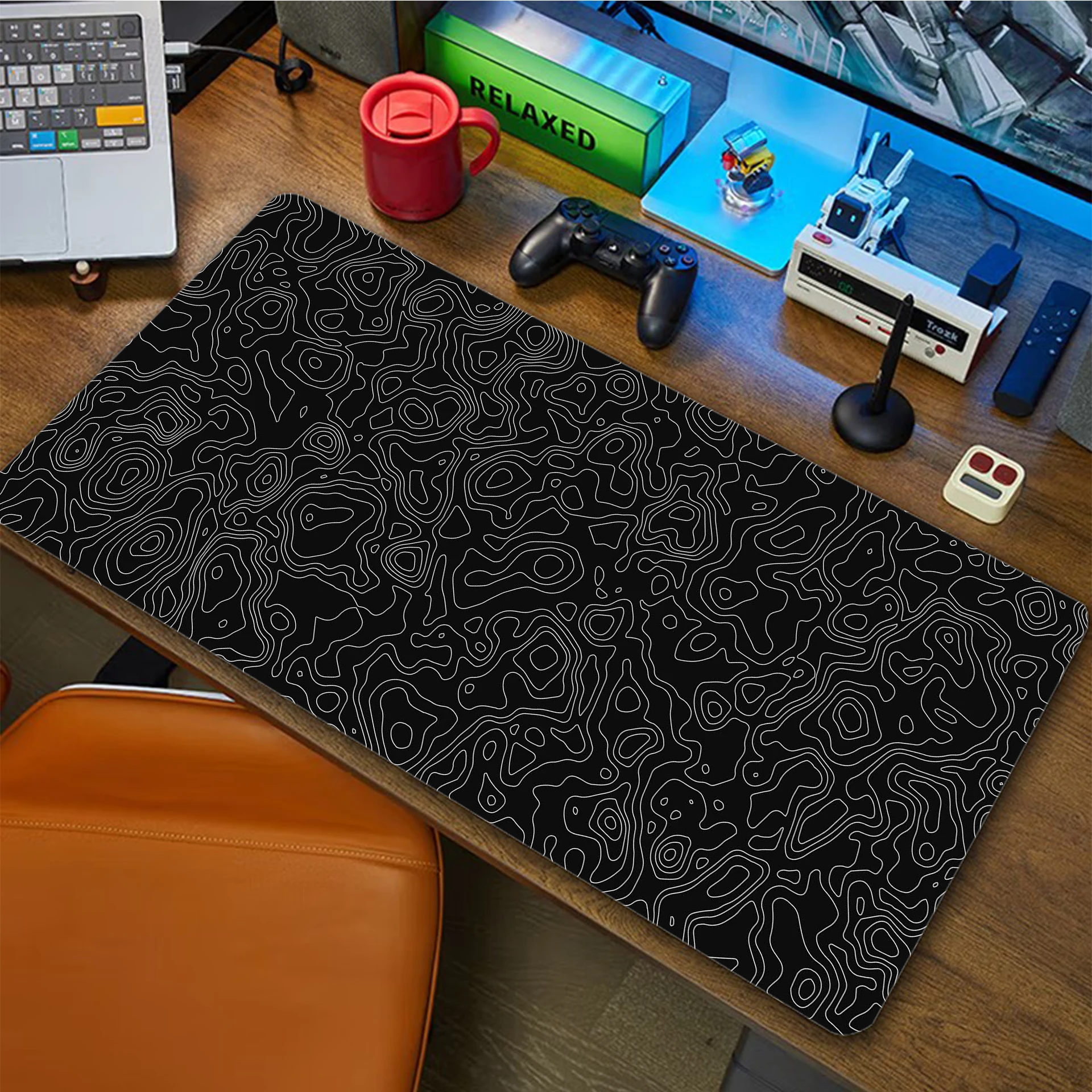 

Black and White Gaming Mouse Pad Large Mouse Mat Anti-slip Laptop Mouse Carpet Game Carpet Keyboard Pads Rubber Gamer Desk Mat