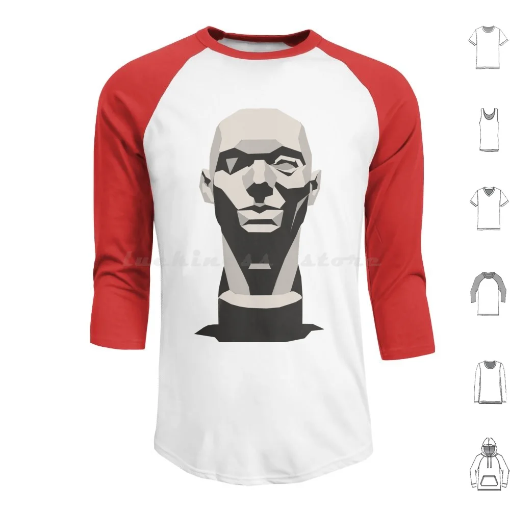 Asaro Head-Face Sculpture Illustration Hoodies Long Sleeve Head Face Asaro Light Lighting Sculpture Facial Features