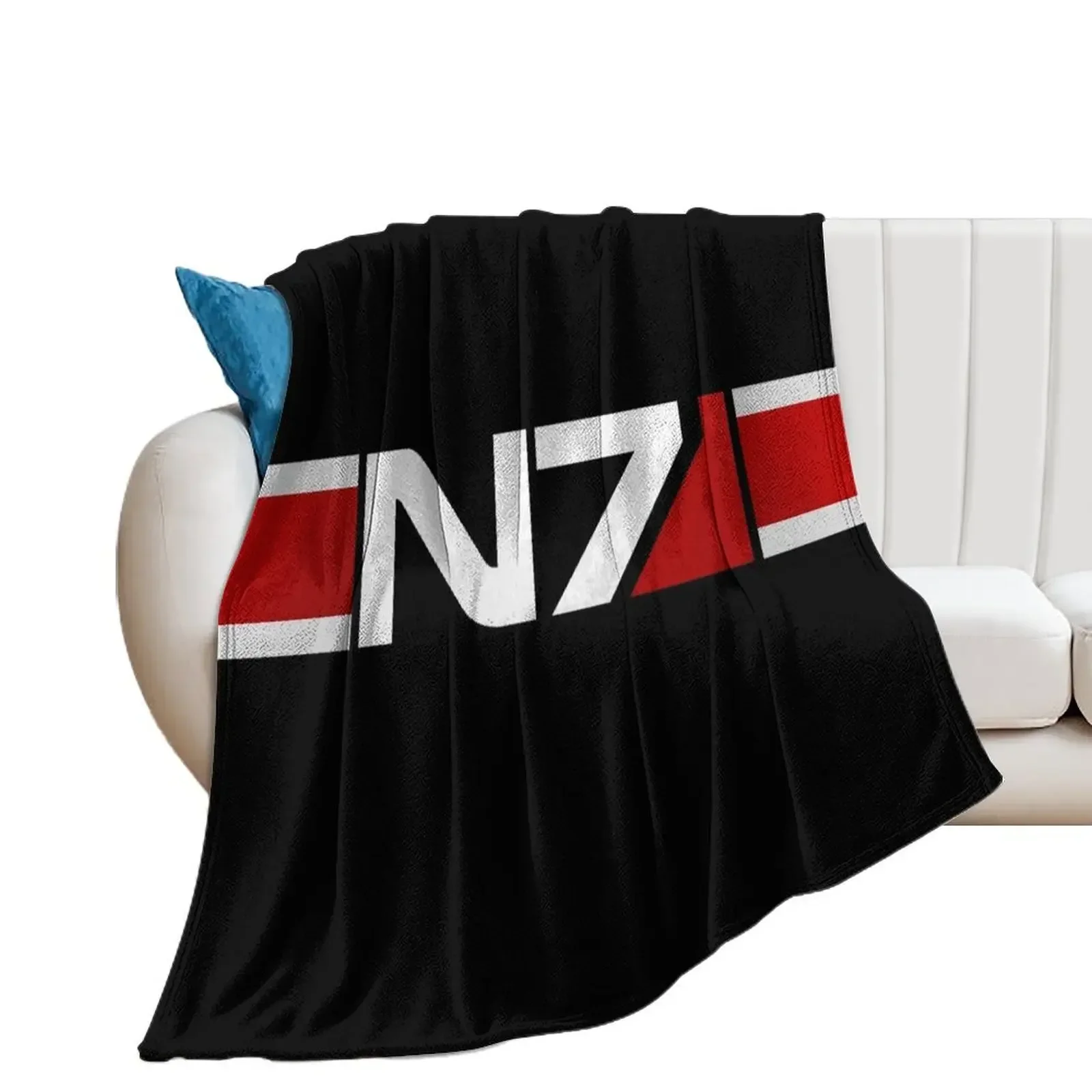 

Mass Effect Horizontal N7 Throw Blanket Personalized Gift Bed linens funny gift Luxury Blankets