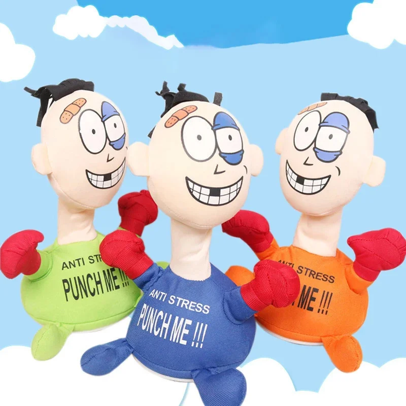 

Punch Hit Me Villain Vent Decompression Toy Soft Funny Plush Doll For Stress Relief Novelty Gift Creative Funny Boxing Toy Gift