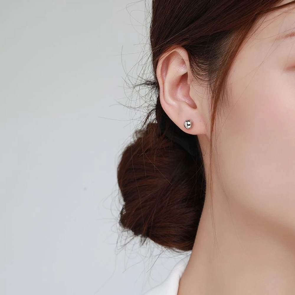 PuBang Fine Jewelry Real 925 Sterling Silver High Carbon Diamond Simple Party Stud Earrings for Women Anniversary Gift Wholesale