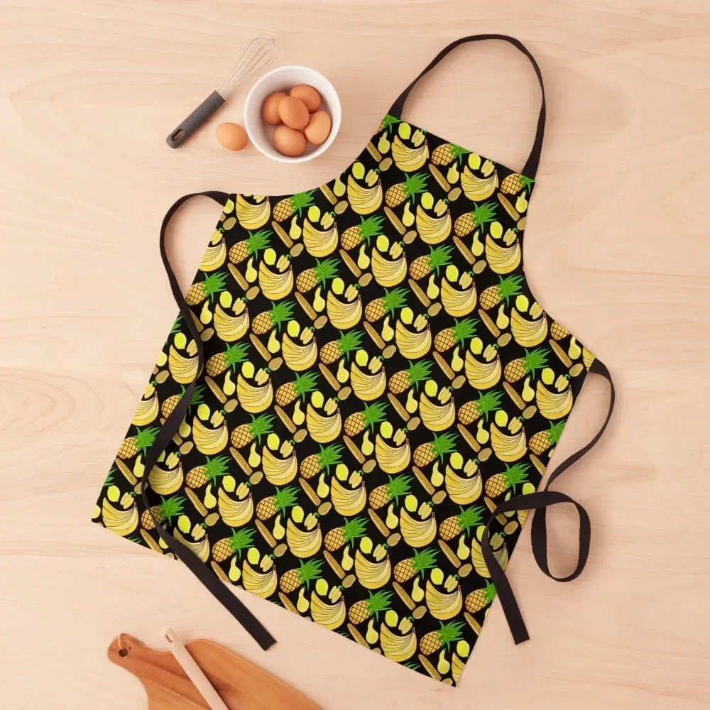 

Yellow Foods Pattern Apron Utensils For Kitchen Kitchen Supplies Idea Goods Women's For Women Kitchen Apron