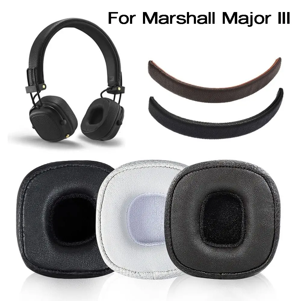 1 Pair Replacement Earpads Protein Skin Ear Pads Cushions for Mar-shall Major 3/for Major III Headphones Headset Repair Parts