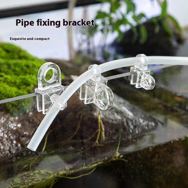 Aquarium Water Inlet Outlet Pipe Fixing Clip Fixture Clamp Fish Tank Feeding Hose Clamps Water Hose Holder Aquarium Accessories