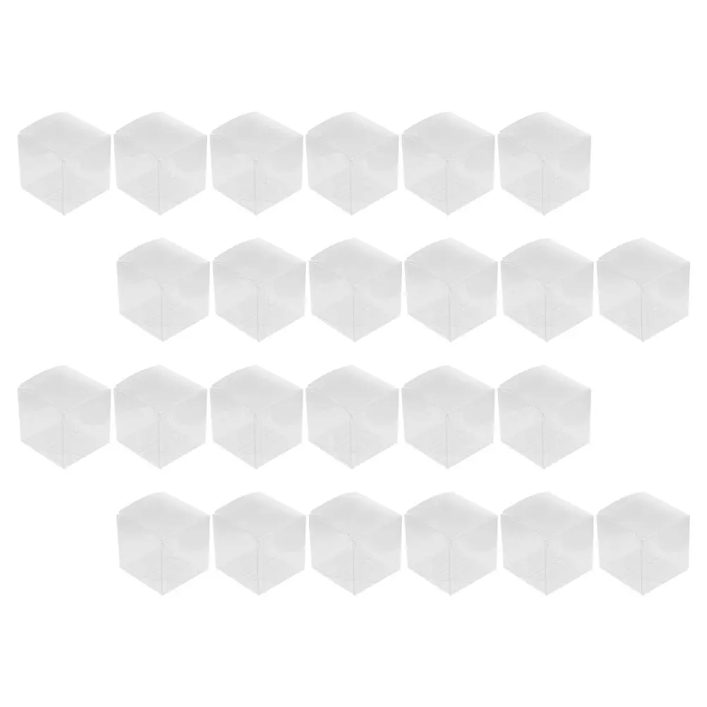 

24 Pcs Gift Boxes Transparent Square Small for Treats Mini Plastic Favour Candy Clear