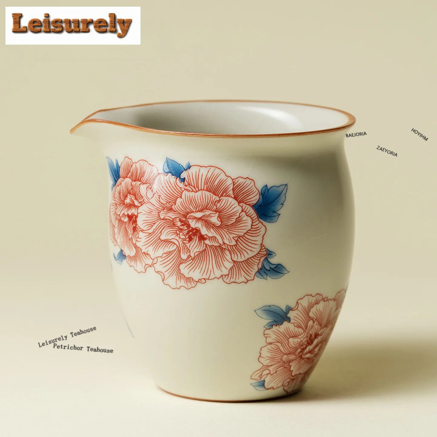 Jarra de té de 150ml de Cerámica Ru Kiln para Hibiscus Mutabilis, Dispensador de Té Cha Hai, Taza Justice, Taza para Té Oolong, Accesorios de Mesa