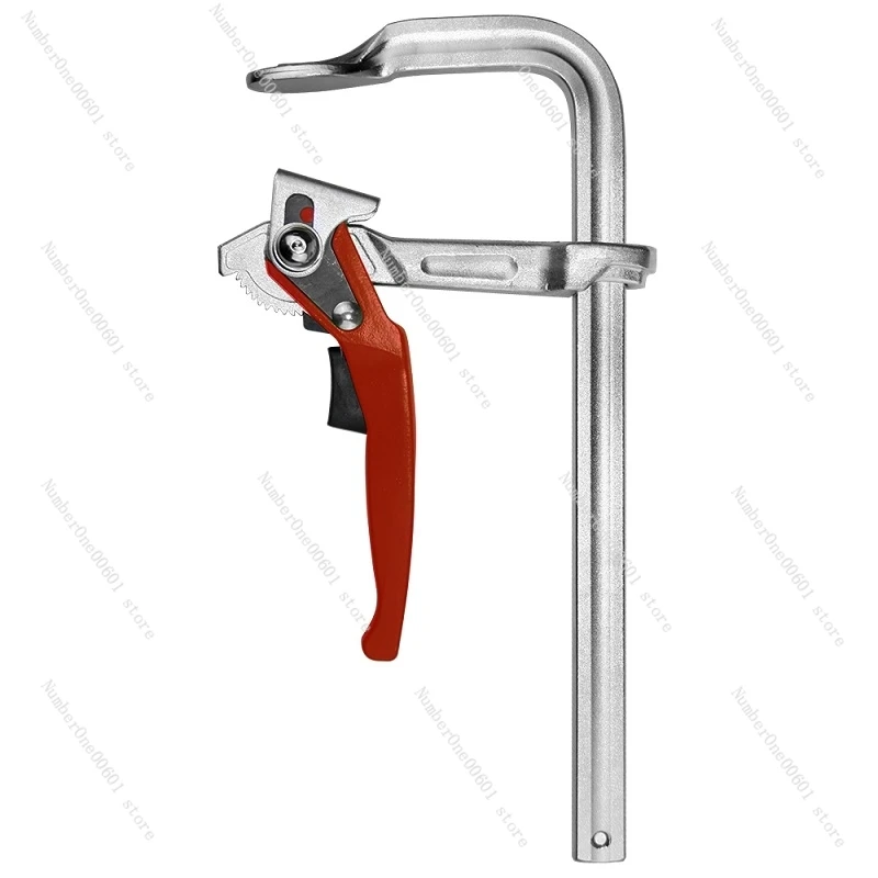 Ratcheting Table F Clamp Alloy Steel Woodworking Clamp Quick Release Heavy Duty Guide Rail Fixture Clamping System