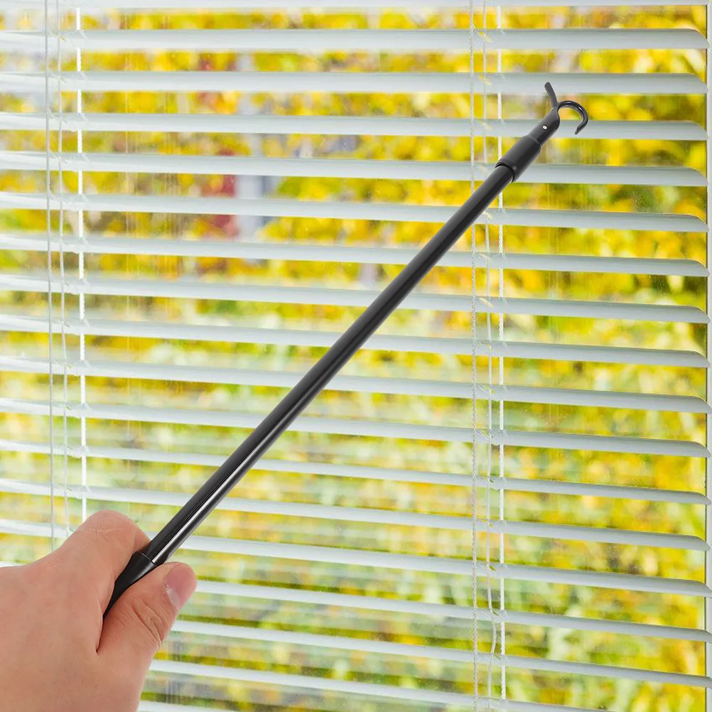 2 Pcs Curtain Telescopic Rod Pull Wand Long for Window Blind Aluminum Alloy Drapery Rods Curtains