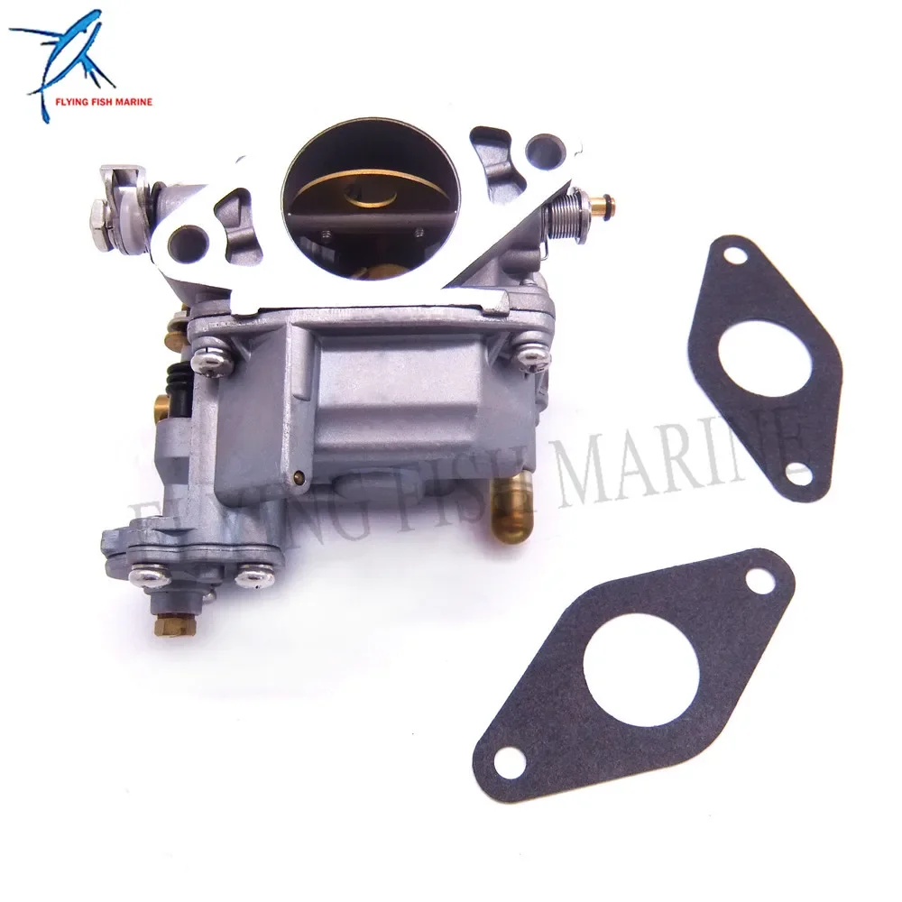 Outboard Motor 66M-14301-12 Carburetor Assy 66M-13646-00 Gaskets (2 pcs) for Yamaha 4-stroke F15 Electric Start 15hp Boat Engine