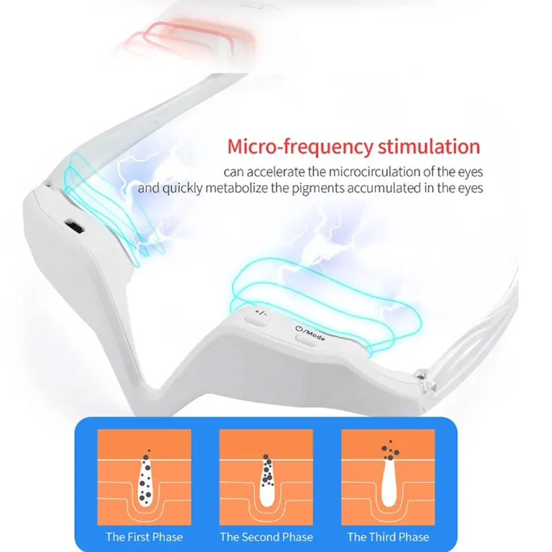 Red Light Therapy EMS Eye Massager Relieves Eye Fatigue, Relaxes The Skin Reduces Dark Circles and Smoothes Fine Lines Under