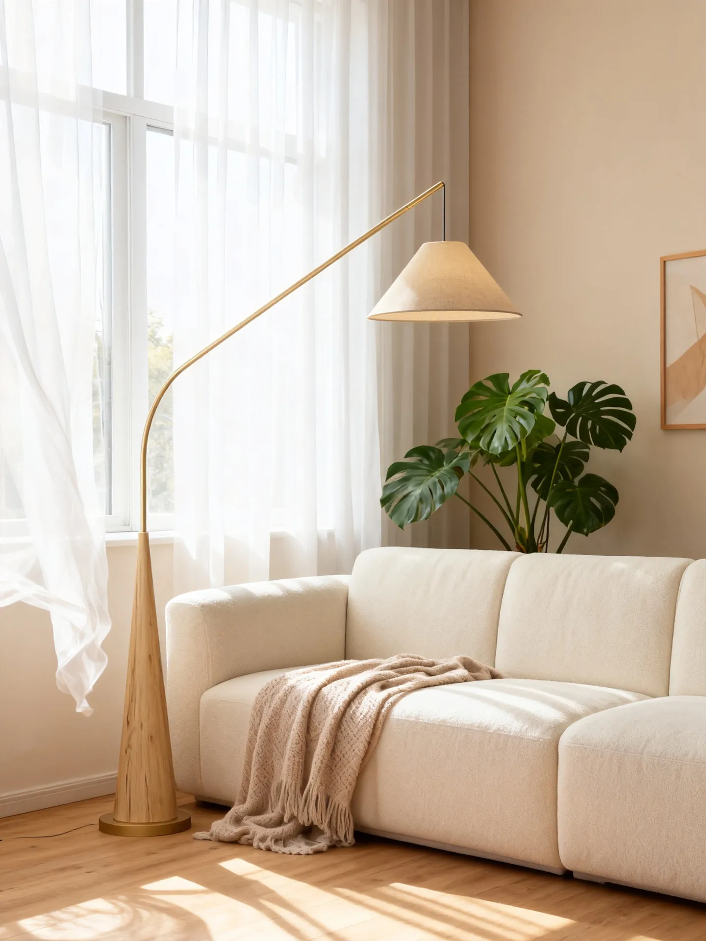 

Fishing light next to the log wind sofa 2026 new bedroom atmosphere light Zhongshan lamp