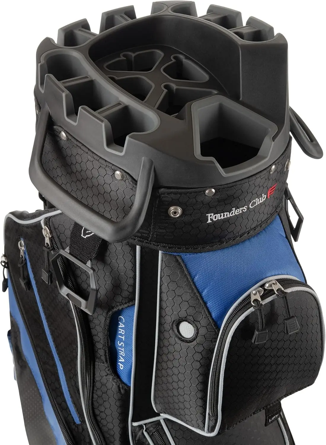 

14-Way Golf Cart Bag with Anti-Rattle Dividers, Rain Hood, and Multiple Pockets for Men