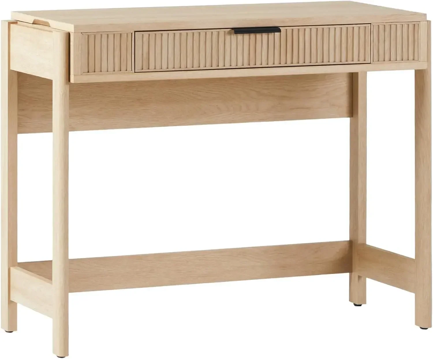 

Office Writing and Computer Desk Spacious Desktop, Complementary in Living Spaces, 38 Inch, Reeded Lift-Top Coastal Oak