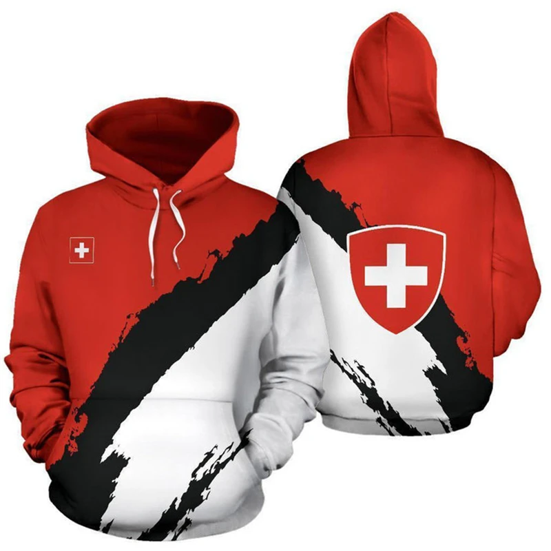 Switzerland Flag 3D Printed Hoodie For Men Clothes Fashion Sports Women Pullovers Casual Tracksuit New In Hoodies & Sweatshirts