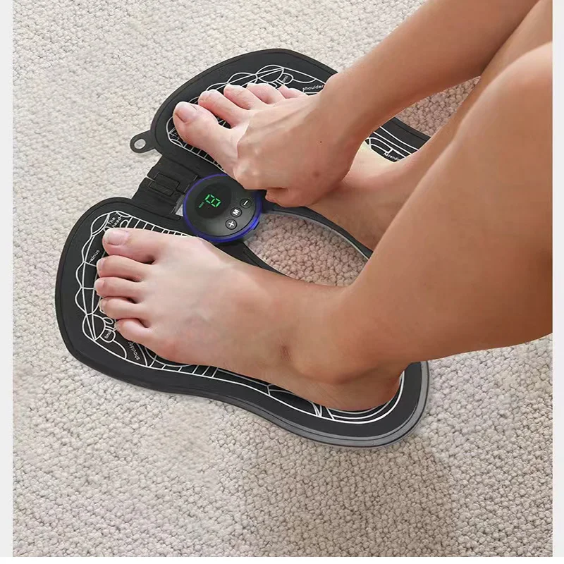 الكهربائية مدلك قدم الوسادة الكهربائية تدليك حصيرة EMS العضلات مدلك الاسترخاء قدم تدليك اللياقة البدنية Masajeador USB شحن