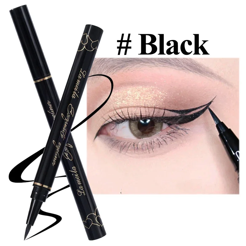 Stylo Eyeliner Liquide Marron Noir Imperméable, Maquillage Longue Durée, Sans Taches, vaccage Rapide, Lisse, Cosmétique pour les Yeux, 256