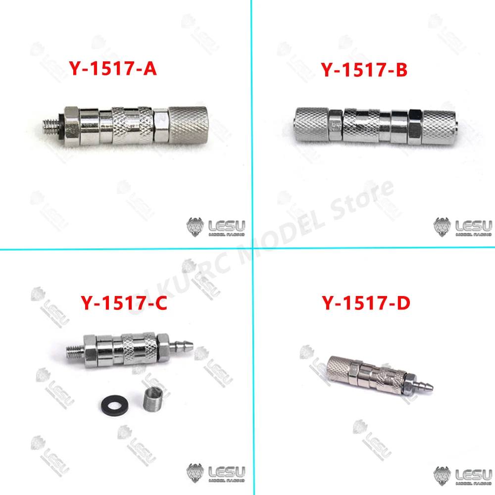LESU Y-1517-A B C D Precision High Pressure Quick Disassembly Adapter Nozzle for RC Hydraulic Model Parts or DIY Accessories