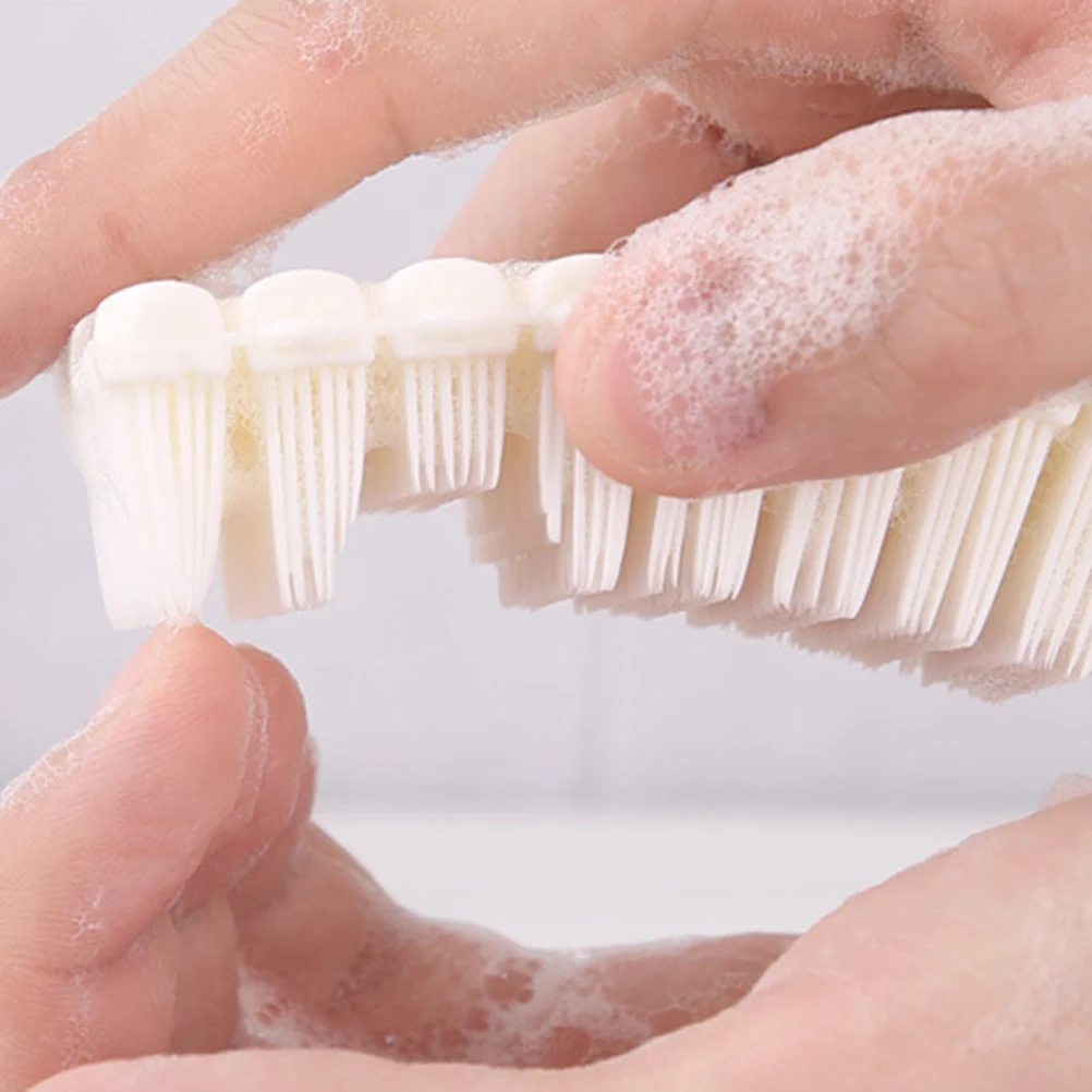 

Finger Brush Nail Cleaning Tool Baby Nail Scrubber Pedicure Dust Brush Portable Small Lightweight Elastic Bristles Durable
