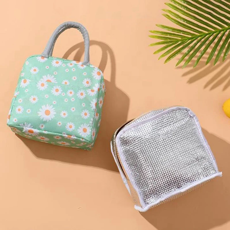 Fresh Daisy Portable Lunch Bag, Multi-Function Insulation Bag, Outdoor Cold Storage Ice Pack, Lunch Bag