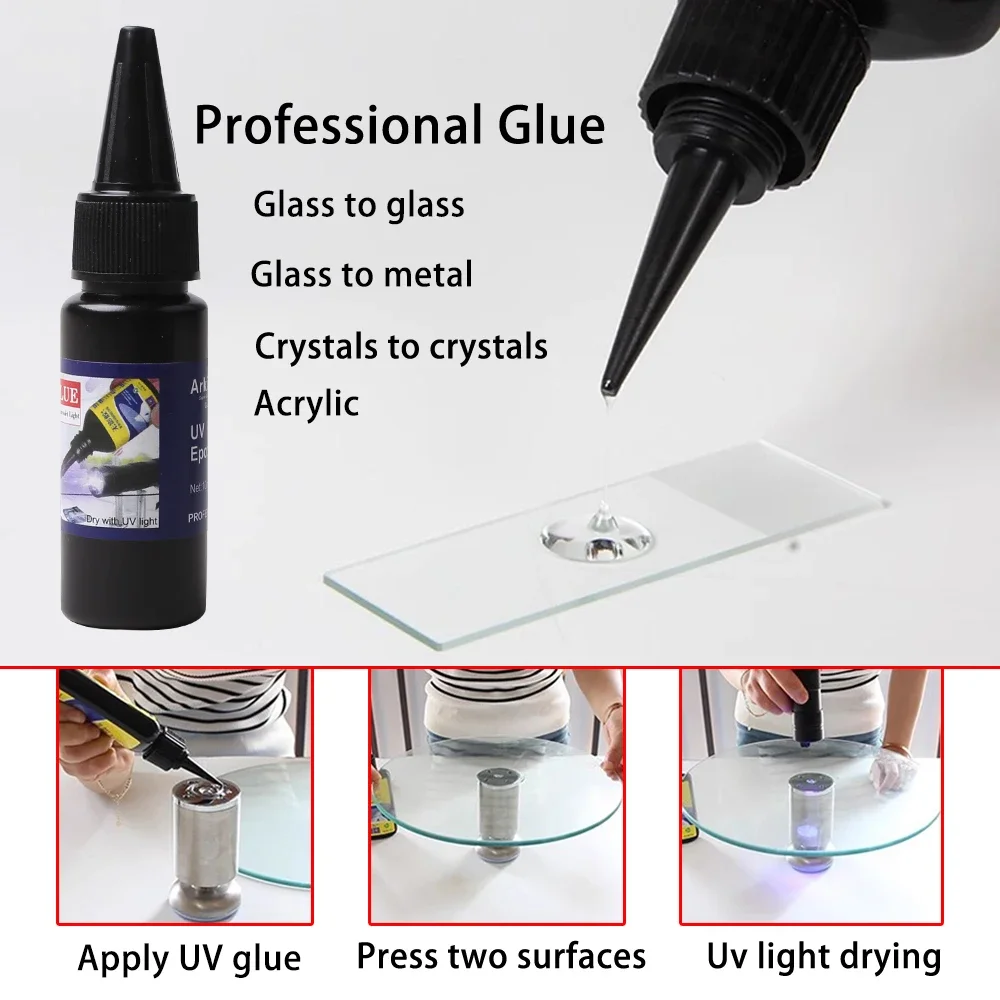 Imagem -06 - Cola uv Impermeável para a Pesca Adesivo de Cristal Instantâneo Artesanato Plástico Vidro de Metal Acrílico Super Forte Selante Fix segundo Luz