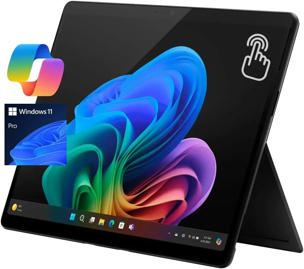 

Microsoft Surface AI Tablet, 2880x1920 120Hz LCD Touchscreen, 10-Core Qualcomm Snapdragon X Plus, 16GB RAM, 512GB SSD, WiFi