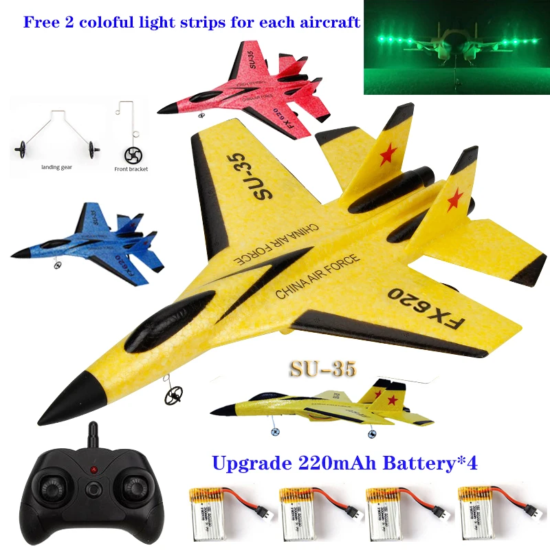 RC Plane  RC Remote Glider Wingspan SU-35 Radio Control Drones Airplanes RTF UAV Xmas Children Gift Assembled Flying Model Toys