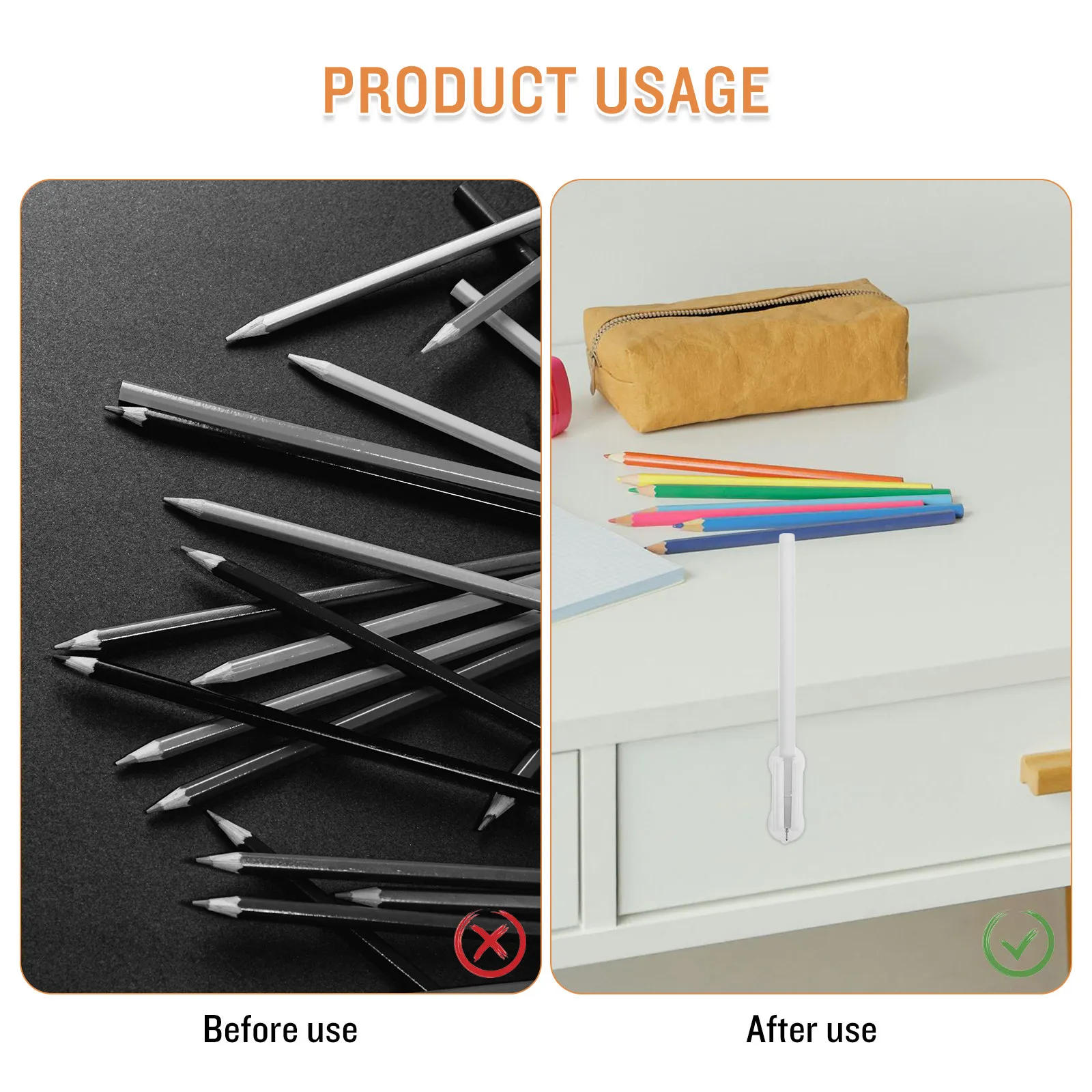 Pen Fixing Clamp Pencil Holder Clip Buckle Office Desk Multipurpose Clips Pencils