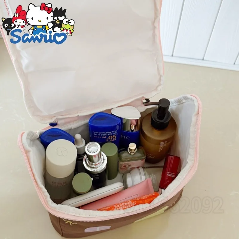 Sanrio Hello Kitty New Portable Cosmetic Bag Personality Fashion Women's Cosmetic Bag Large Capacity Travel Storage Toiletry Bag