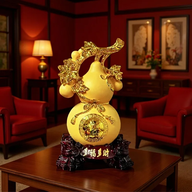 

PYJ Fulu Golden Gourd Ornament Crafts Opening Home Living Room Decorative Ornaments