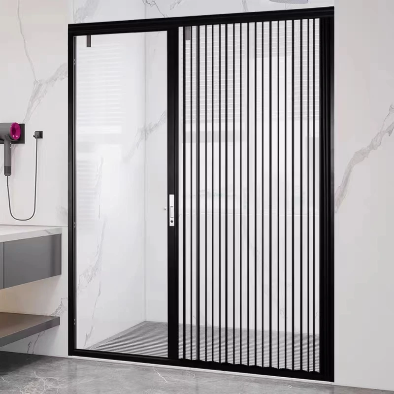 Customized size, contact customer service before purchase, crystal plate transparent folding door, partition sliding door, invis