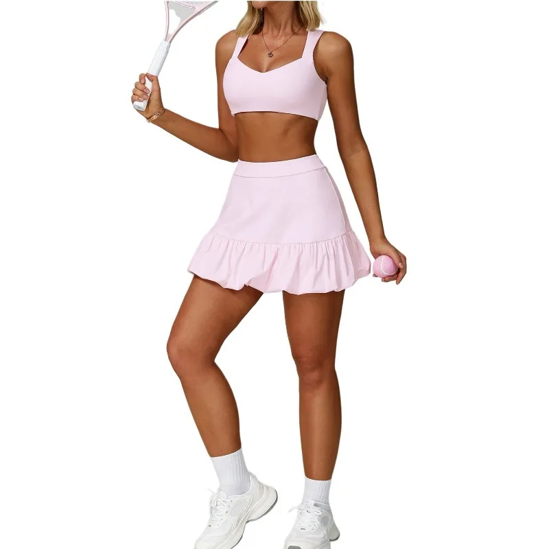 

Naked Yoga Set, Women's Quick Drying Breathable Sports and Leisure Set, Running Sports Volleyball Tennis Set