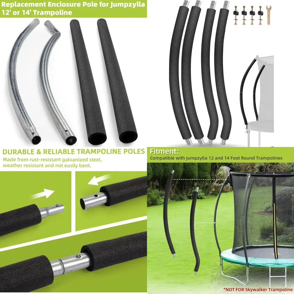 

Trampoline Poles Replacement for Skywalker Or Jumpzylla,Galvanized Trampoline Enclosure Pole for Skywalker or Jumpzylla,Replace