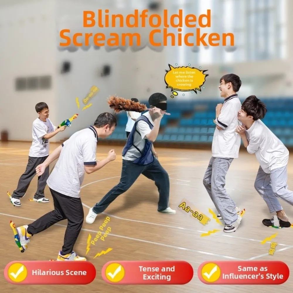 New Soccer Style Screaming Chicken Dog Durable Stress Pinch and Scream Chicken Squeaky Screaming Chicken Pinch