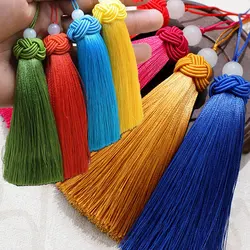 2-10Pcs 9cm Silky Tassels Handmade Soft Tassel Jade Bead Tassels with Pineapple Cap For DIY Craft Jewelry Bookmarks Fringe Trim