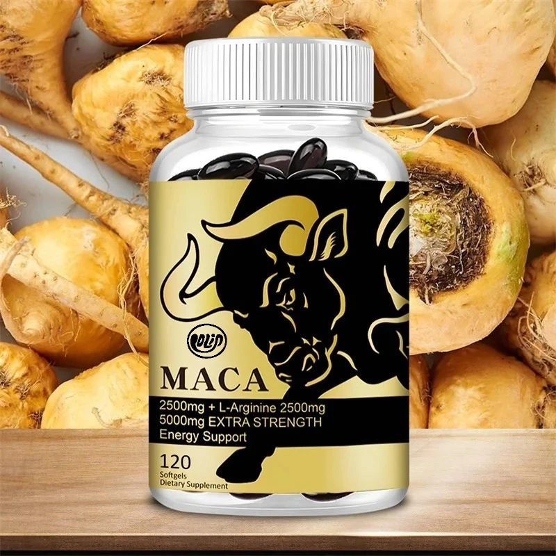 Maca Root Supplement - with Panax Ginseng To Boost Energy, Improve Endurance, Muscle Strength and Athletic Performance