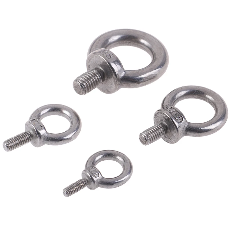 1pc Durable 304 Stainless Steel Easy To Carry Eye Bolt Ring Hole Marine Lifting Eye Screw Used In Kayaking
