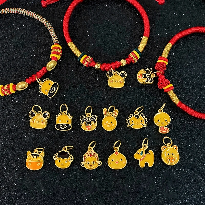 

Solid 999 24K Yellow Gold Pendant Chinese Zodiac Animal Necklace Pendant 0.8g
