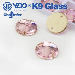 VDD Rivoli S121 Light Rose K9 Glass Sew on Rhinestones Glass Strass Stones Rhinestones For Garment Wedding Dress Decorations