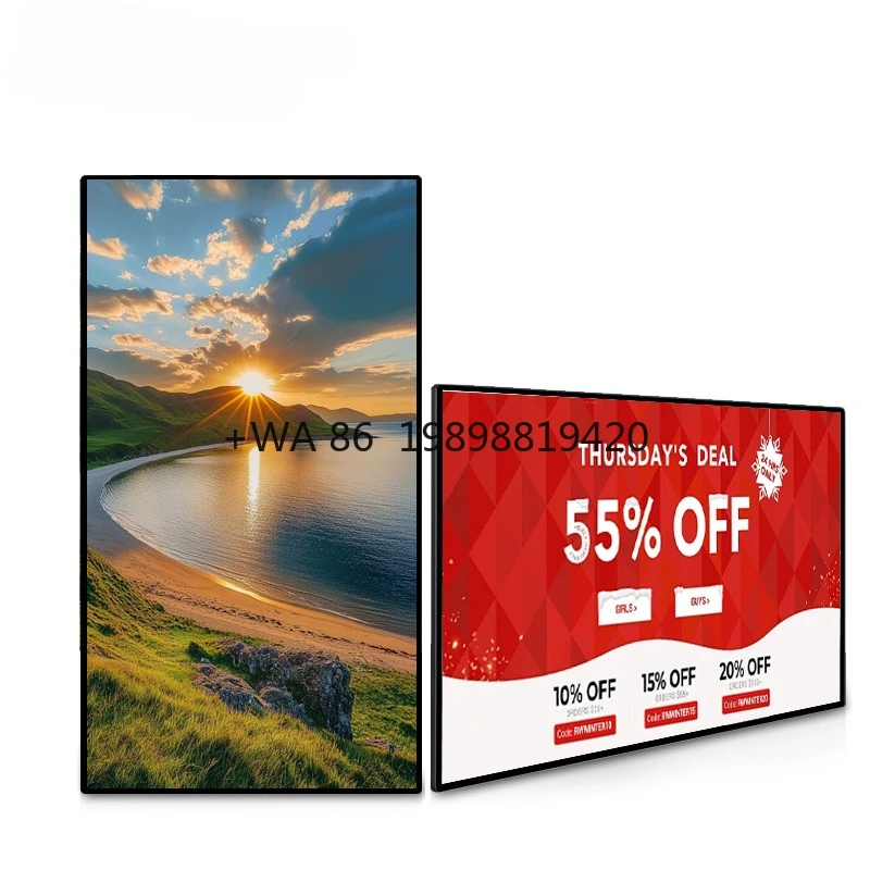 

65 Inches Lcd Wall Mount Digital Signage Advertising Equipments Digital Signage Lcd Advertising Panel