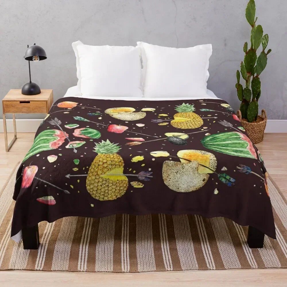 

Smashed fruits Throw Blanket Machine Washable Soft Warm Blanket