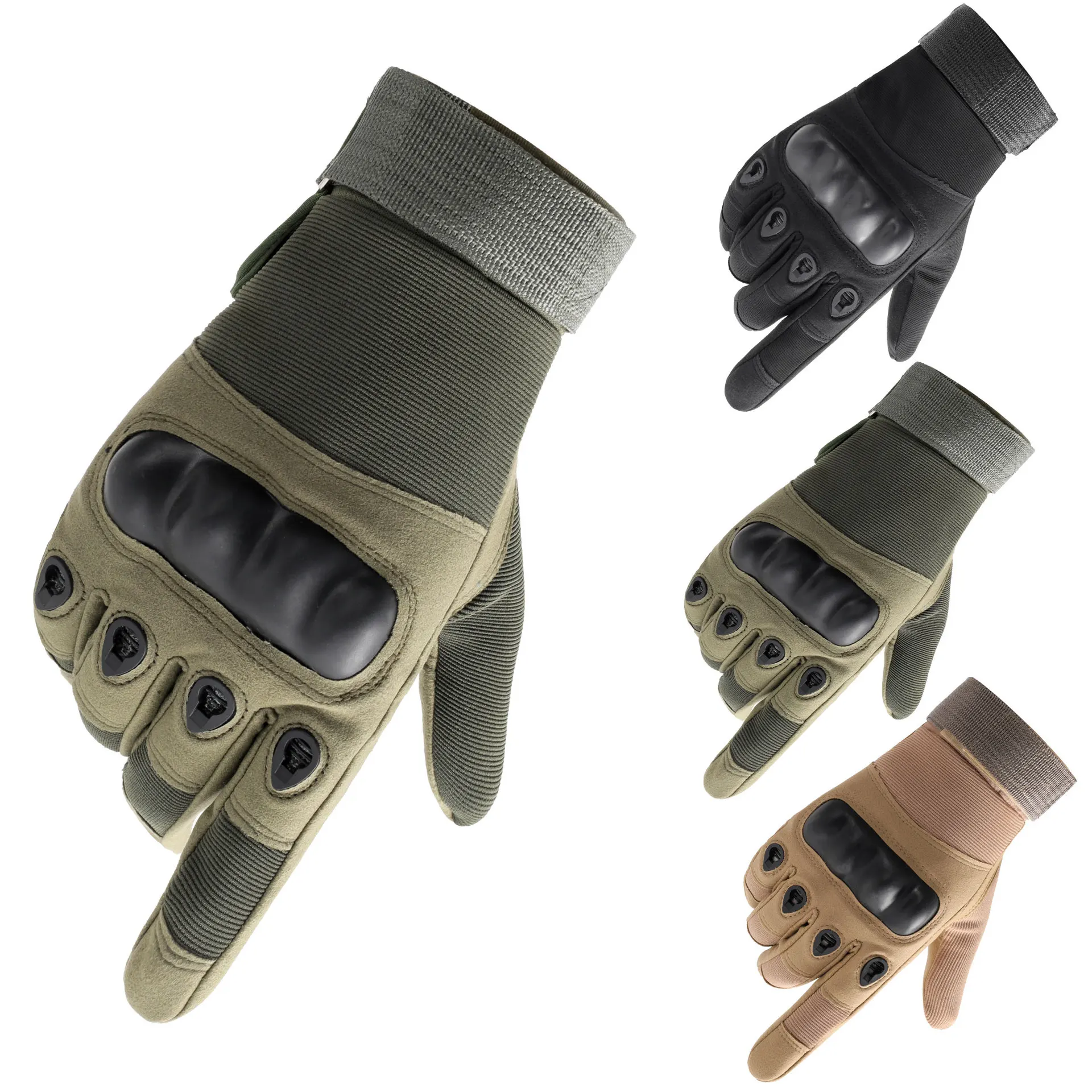 Guantes tácticos para exteriores, guantes de equitación, tiro de dedo completo, combate, antideslizantes, deportes, locomotora, fanáticos militares