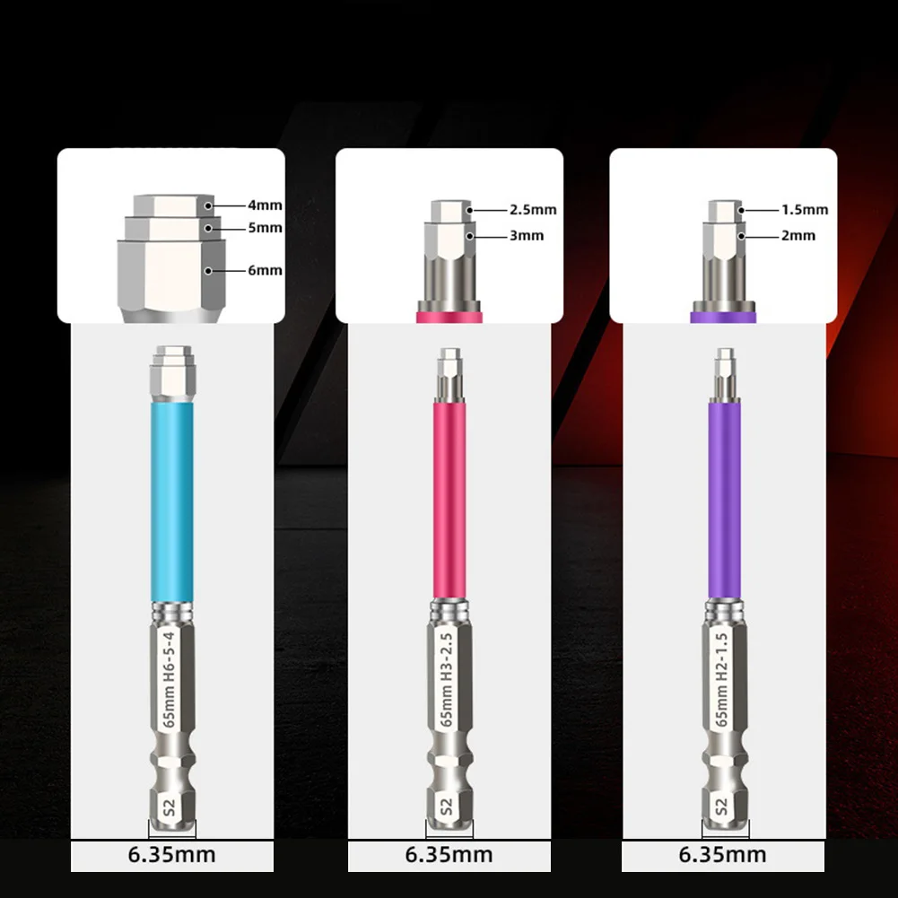 6pcs Hex Shank Screwdriver Bits For Electric And Cordless Drills Featuring Construction And Torque Optimization