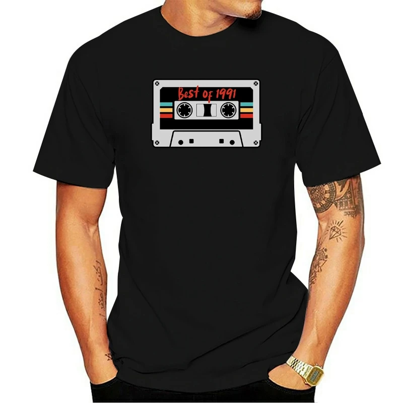 

Unisex 100% Cotton Best of 1991 30th Birthday Gift Awesome 30th Birthday Vintage Funny Men's Novelty T-Shirt Women Casual Tee