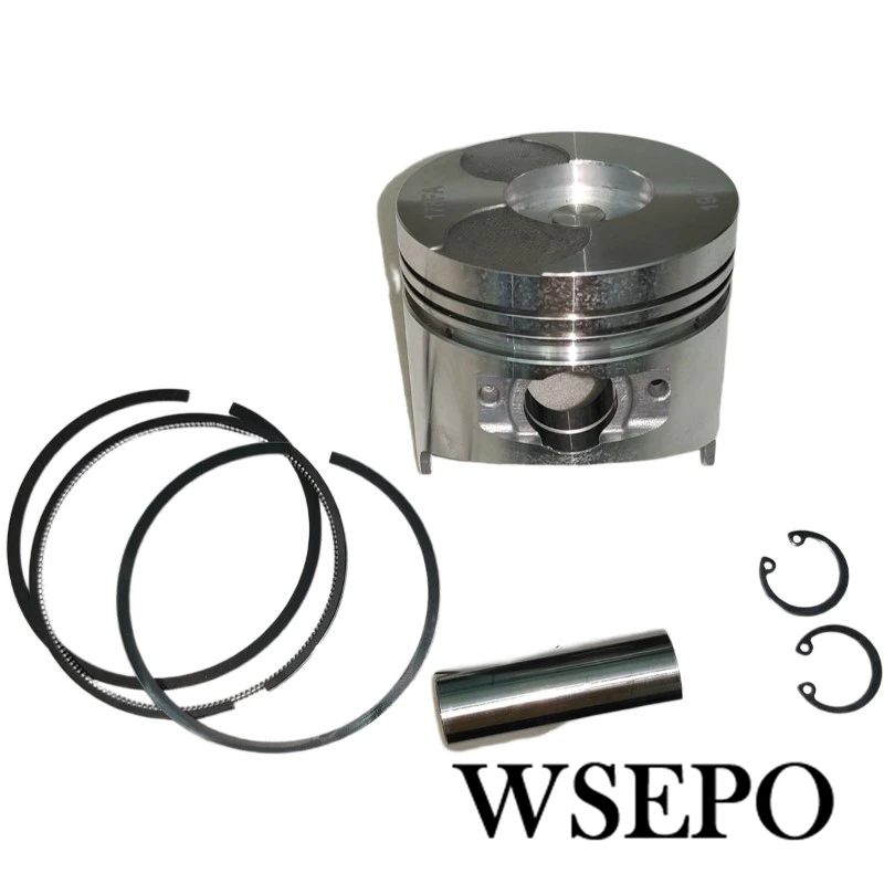 Quality Piston&Rings Kit(Incl. Circlip And Pin) For 178FA 6HP 4 Stroke Air Cooled Diesel Engine 3KW-3.5KW Generator Parts