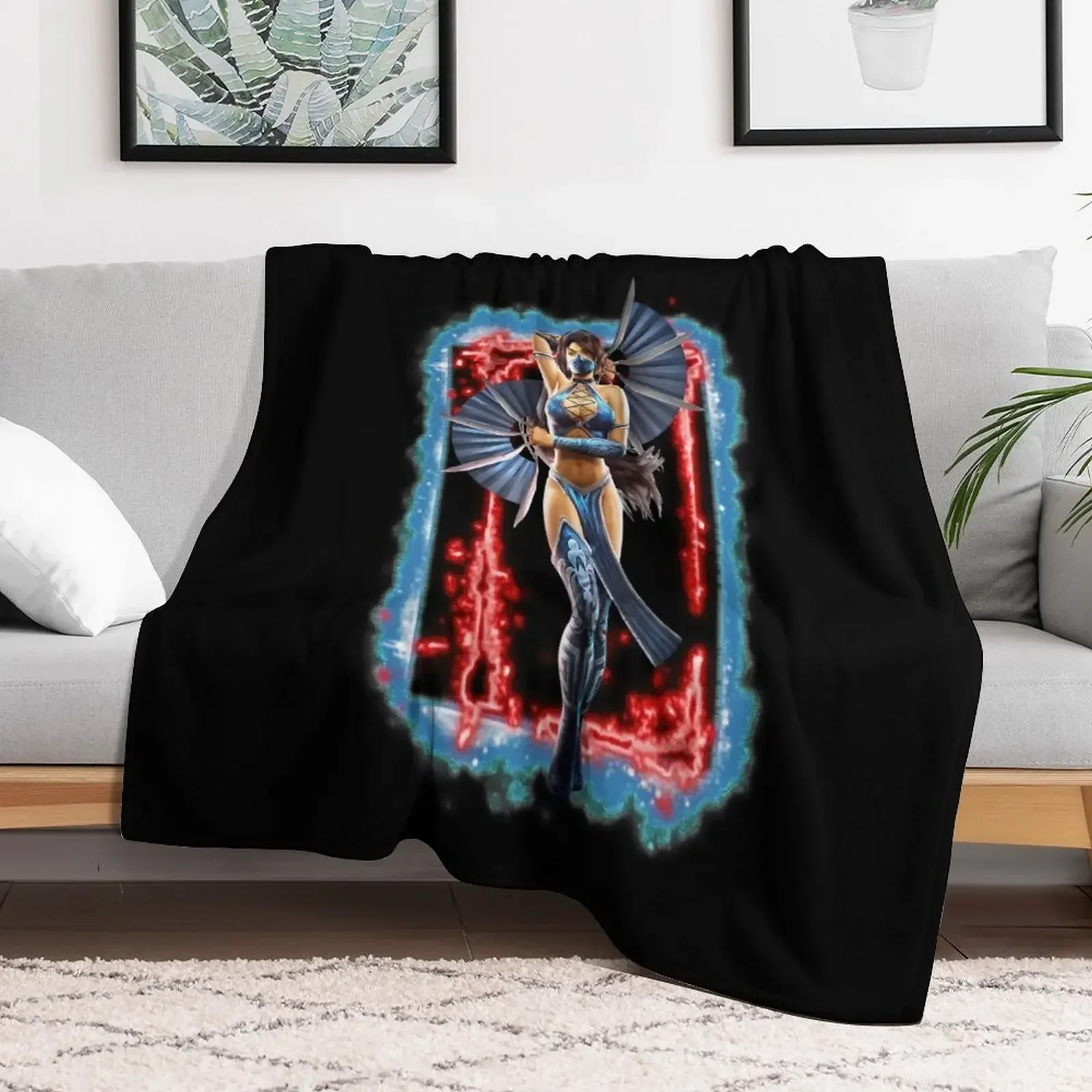 Mortal Kombat - MK9 - Kitana Art - 915207733 Throw Blanket For Sofa Thin Summer Beddings Blankets