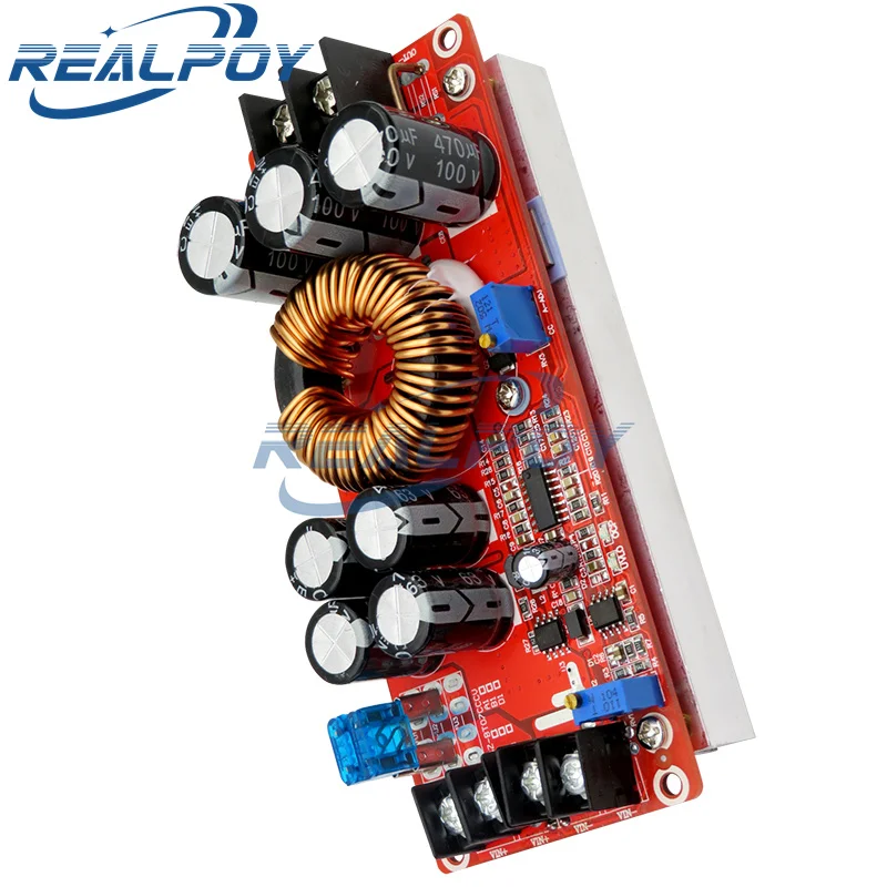 1200W 20A DC DC Converter Boost Step-up Power Supply Module IN 8-60V OUT 12-83V Hight Power Converter Step Up Module — zdjęcie 6