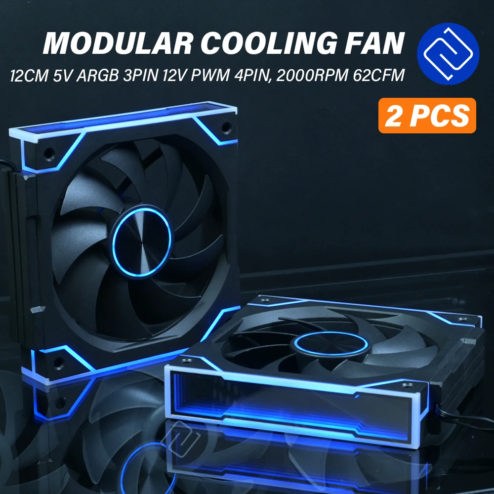 

SOONCOOL 120mm 240mm ARGB Modular Wireless Splicing Infinite Mirror Ventilador Fans for Gaming PC Case Water Cooler, 2pcs