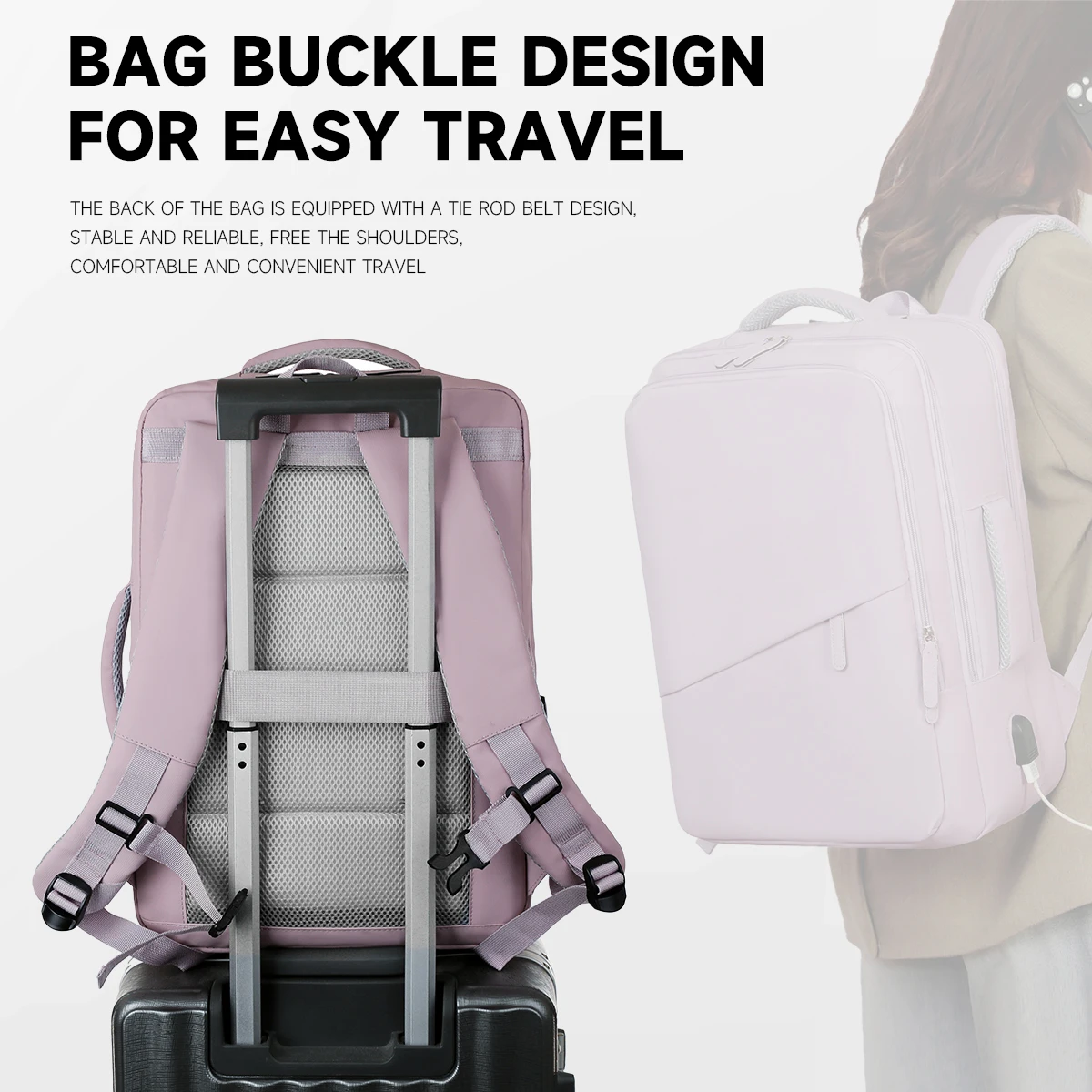 حقيبة ظهر للجنسين للسفر خفيفة الوزن 2025، حقيبة ظهر رائعة للغاية للسفر والعمل والتنقل، حقيبة كمبيوتر ذات سعة كبيرة